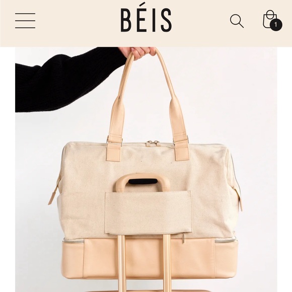 BÉIS Weekender in Beige - Picture 3 of 5
